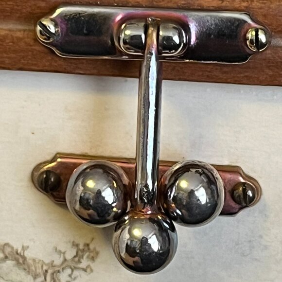 Vintage 70's Anton Pieck Castle Scene Wooden Handbag — Octagonal, Lucite Handle - Picture 8 of 12